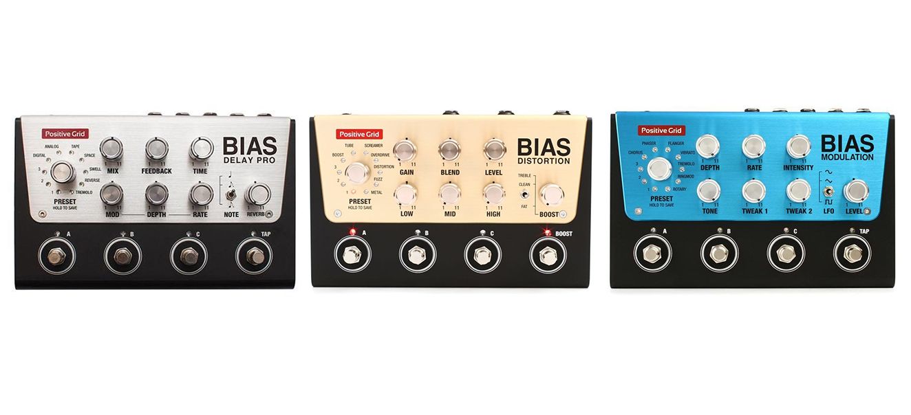 Positive Grid Bias Modulation Pro 4 Button Mod Effect Pedal - The Music Den