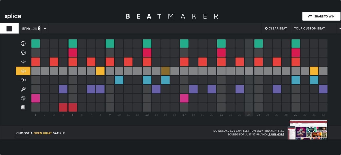 Splice Beat Maker Allows Online Browser 