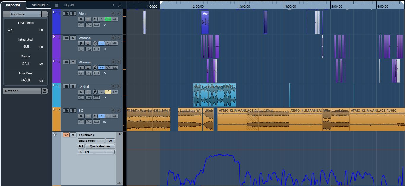 The new Loudness Track in Nuendo 6.5.