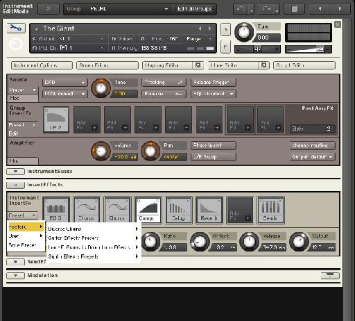 Use Kontakt’s plug-in and rack system to add further effecrs to your piano patches.