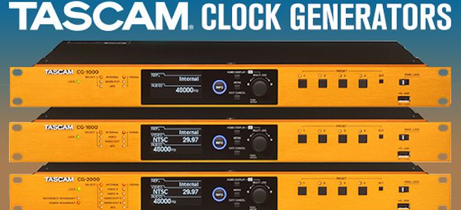 conspiracy Consume forget Tascam Introduces CG-Series Clock Generators