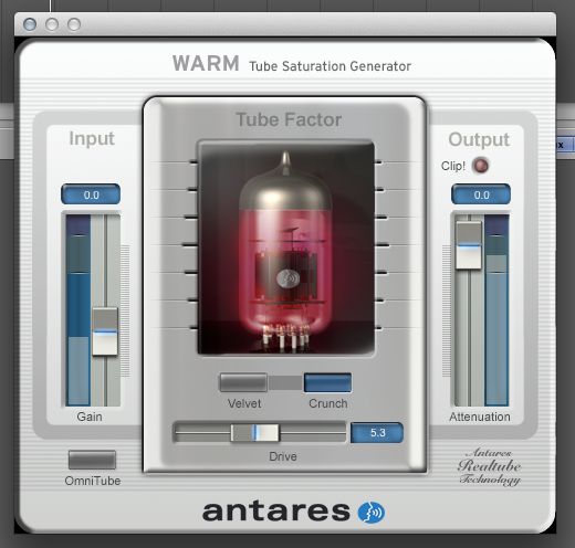 Pic 3: The Antares Tube emulation I used in my audio example below