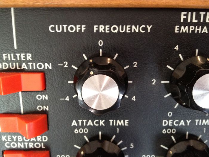 ￼FIGURE 10: Filter Frequency control on the Minimoog.