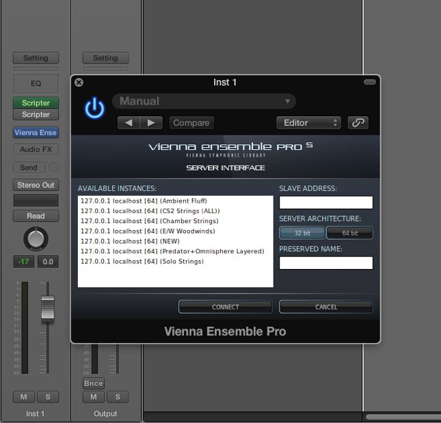 vienna ensemble not showing up in logix pro x