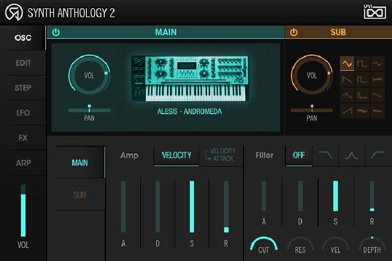 UVI Synth Anthology 2 GUI