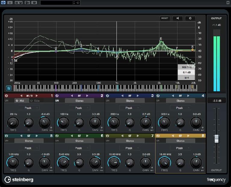 A new EQ plugin in Cubase Pro 9 serves all your EQ needs. 