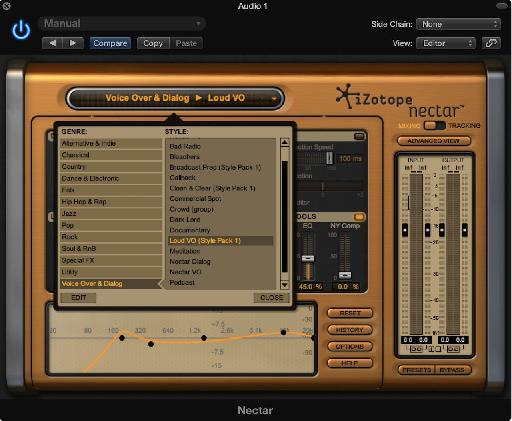 iZotope’s Nectar is an excellent tool for processing dialogue as well as singing.