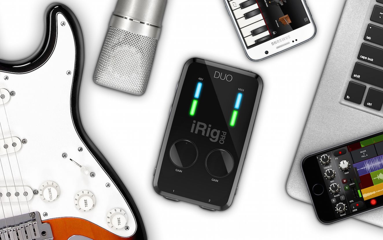 IK Multimedia iRig Pro Duo 2 Channel Professional Audio Interface for iPhone iPad and Mac/PC