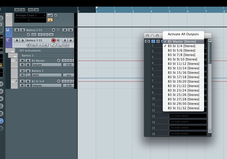 Creating separate outs in Cubase