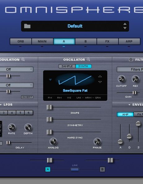 Figure 1 – The Default Patch – SawSquare Fat.