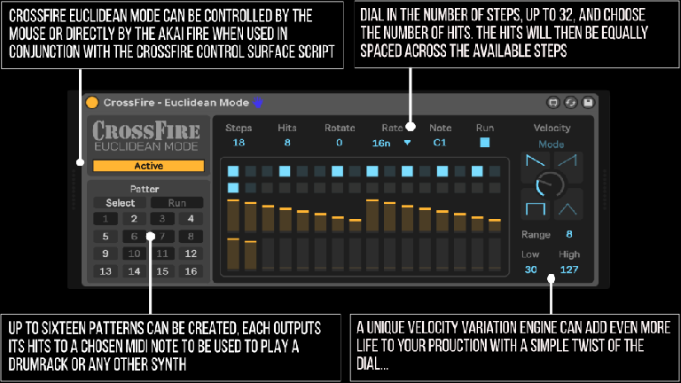 Crossfire Euclidean Mode Max for Live plugin