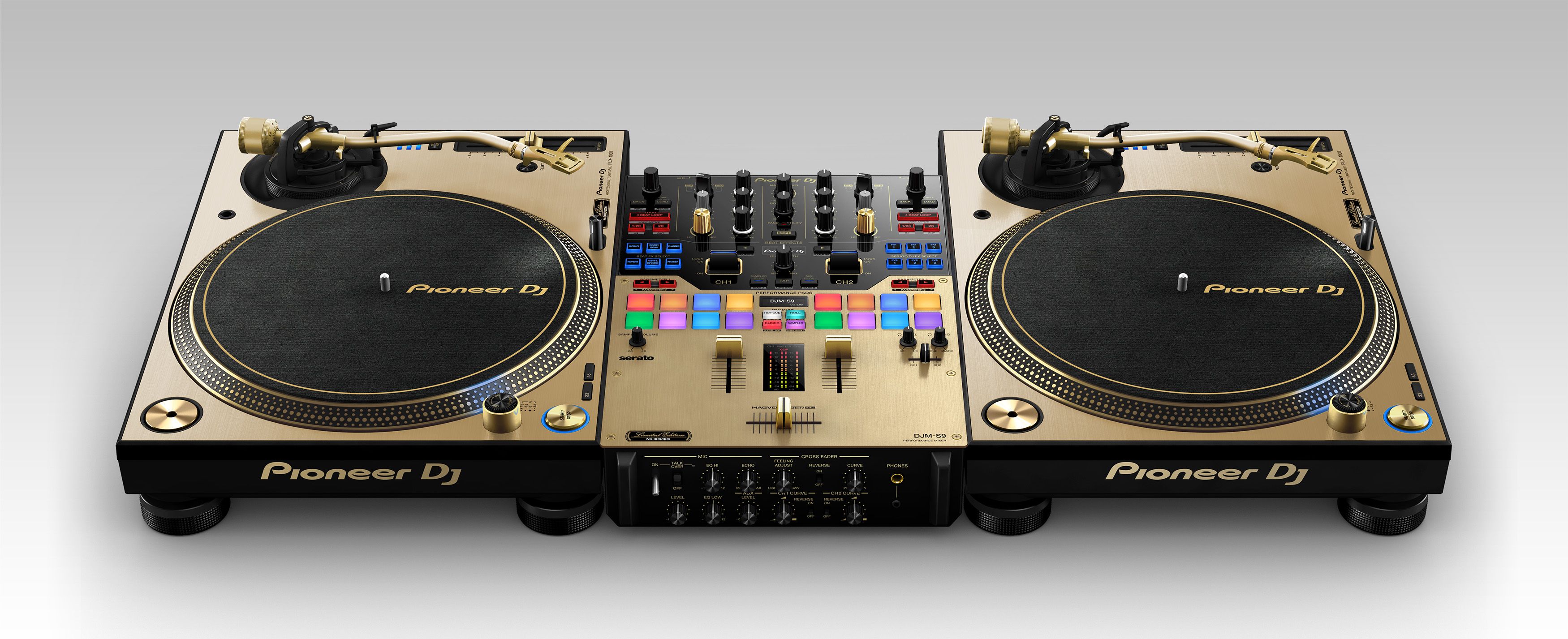 Pioneer DJ PLX-500-K Kit de tocadiscos para DJ con 2 tocadiscos, mezclador  y auriculares