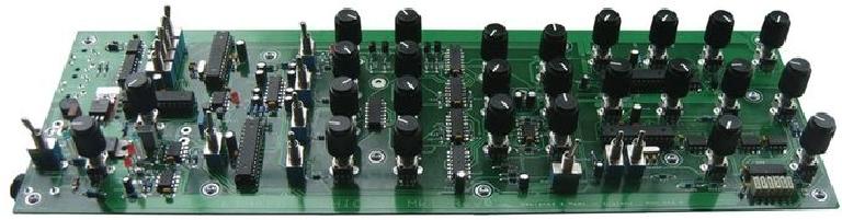 The PCB for LimaFlo's Chicago Mk 1 analogue synthesizer