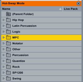 Ableton Live's groove library