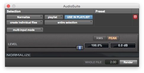 Fig 3 The Normalize plug-in.