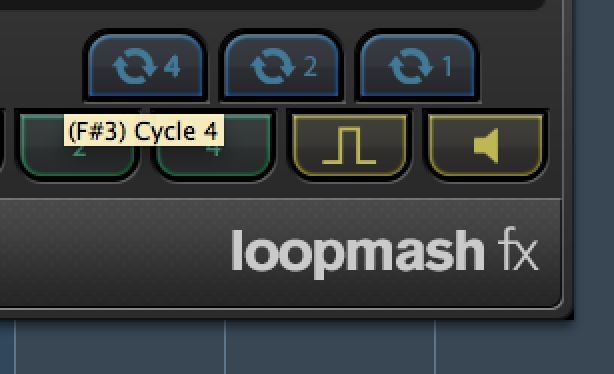 Control the loop length with the blue buttons.