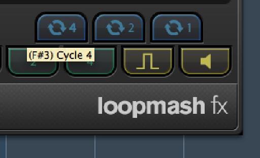 Control the loop length with the blue buttons.