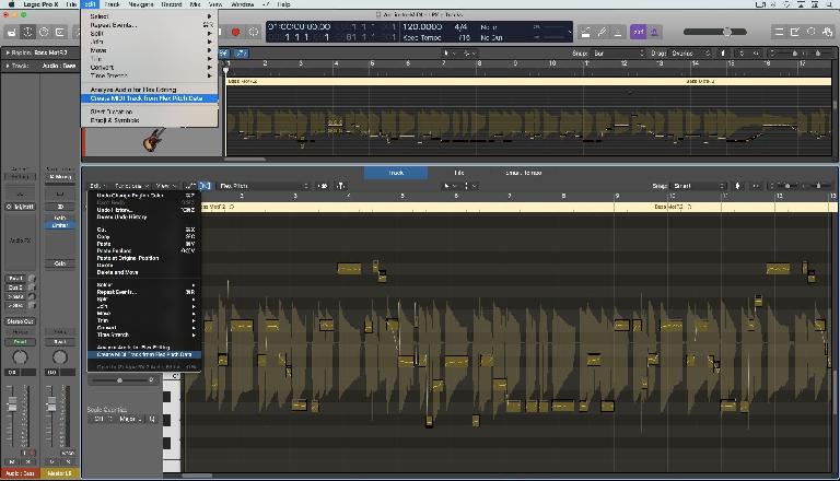 Logic’s Flex Pitch with its audio-to-MIDI option