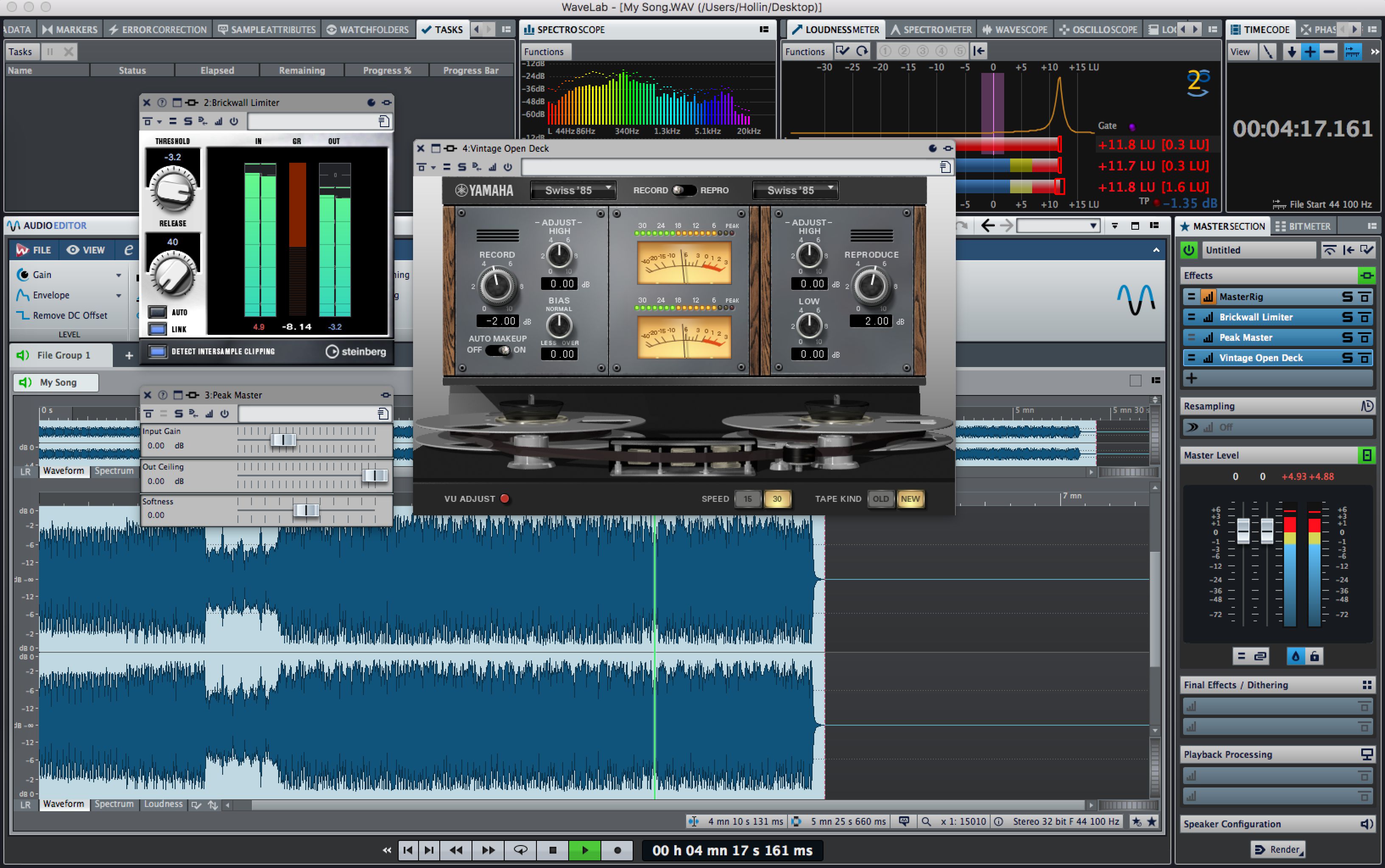 wavelab 6 input level control