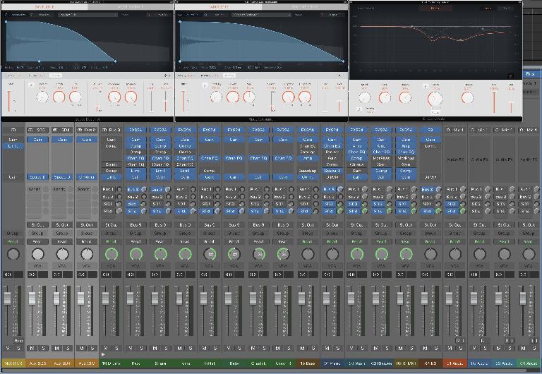 A mix with several reverbs in use