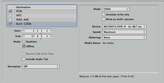 how to bounce a wav file in protools 12 for playback in car