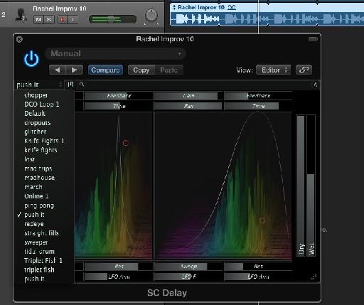 Preset Drop Down Menu in DJ Delay