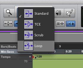 Choosing the Loop Trim tool