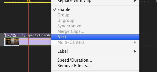 adobe premiere pro warp stabilizer requires clip dimensions to match sequence