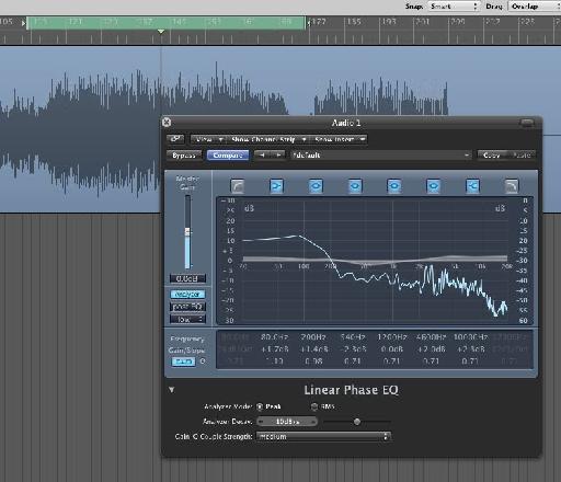 Logic’s Linear Phase EQ is perfect for mastering 