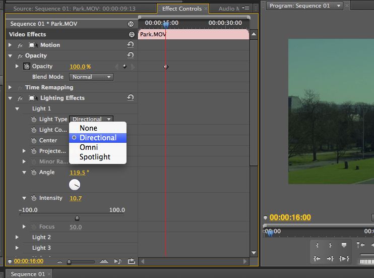 fotoelektrisk Postbud Smitsom sygdom Using lighting Effects in Adobe Premiere Pro