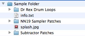 Sample folder directory