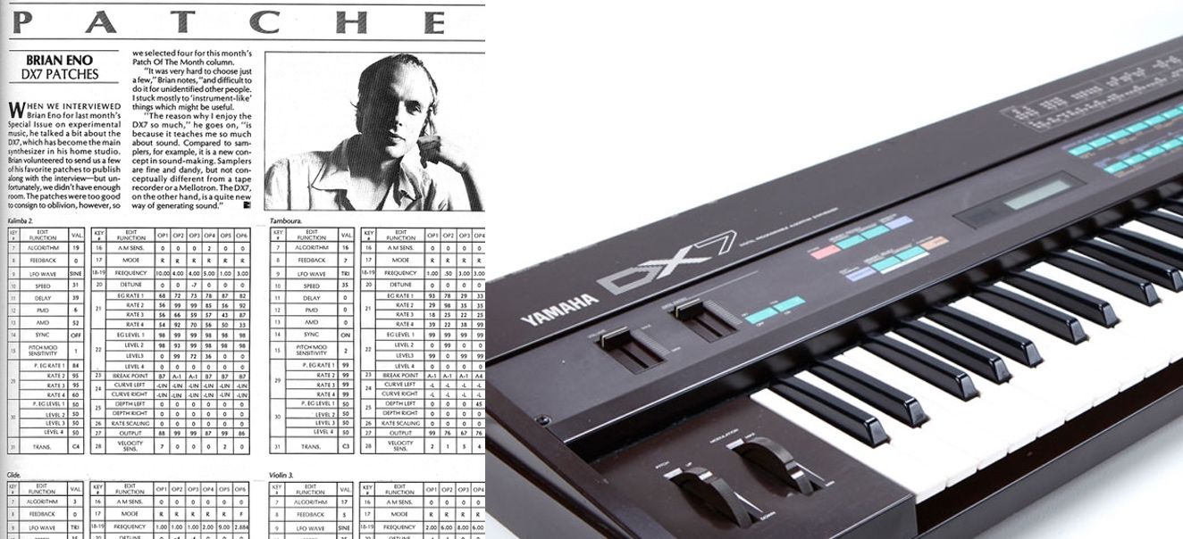 Get That Brian Eno 80s Sound With His Yamaha Dx7 Synth Patches Ask Audio