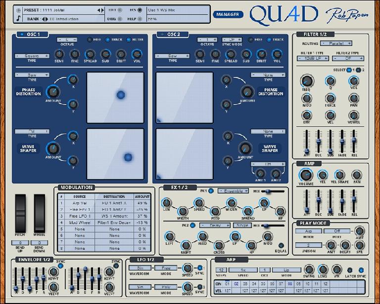Rob Papen QUAD synth plug-in.
