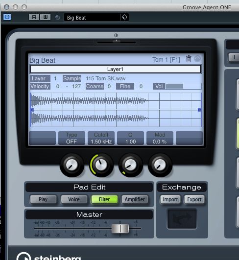 The Groove Agent's internal synth parameters in action