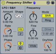 Ableton's Frequency Shifter Device. What is it and How Do I Use it? :  