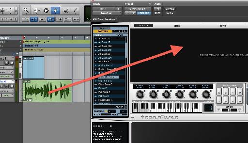 Drag and drop from audio tracks in Pro Tools’ Edit window