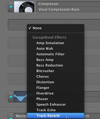 garageband how to add an effect to one track