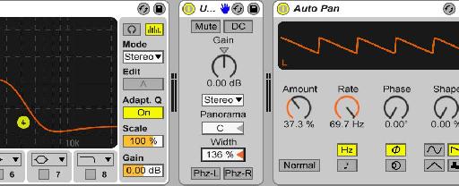 I've used a Utility device in my project to push my pad sound out from the center of the mix towards the sides. This leaves more space for my drums and other mix elements to live.