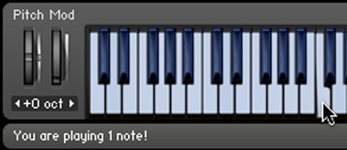 You are playing 1 note!