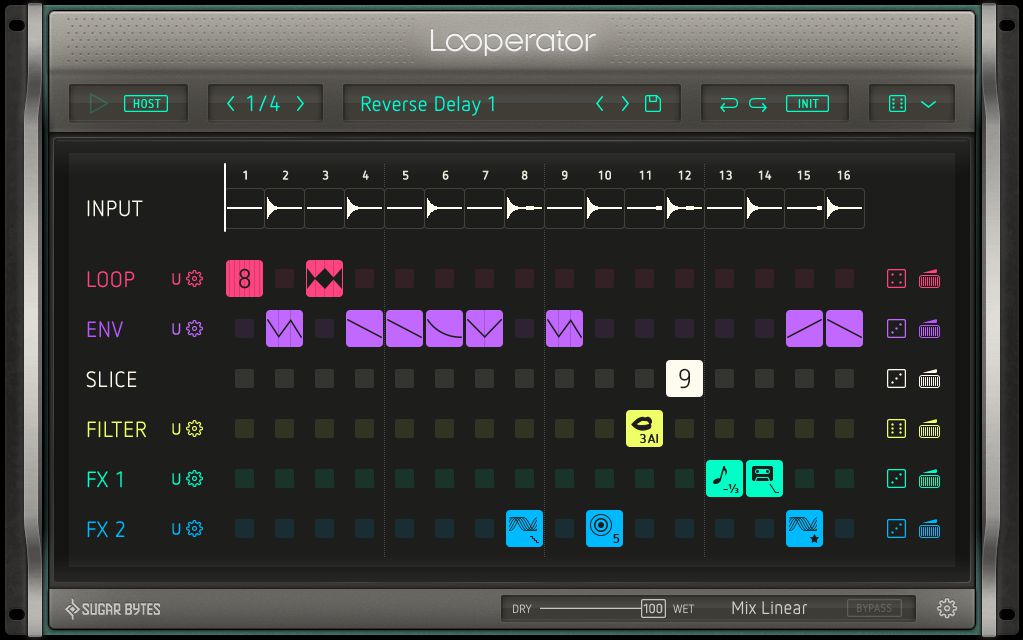 Looperator's main editing area.