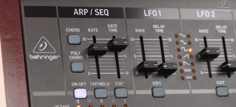 Behringer DeepMind 12 Arp/Seq controls