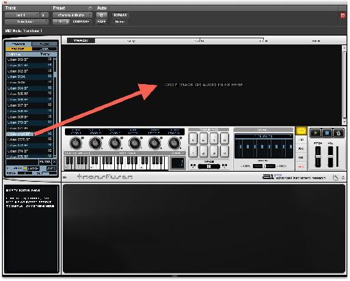 drag track from Transfuser to Tracks pane