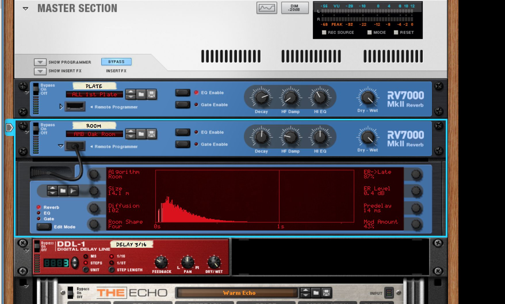 The refreshed reverb in Reason 8.3.