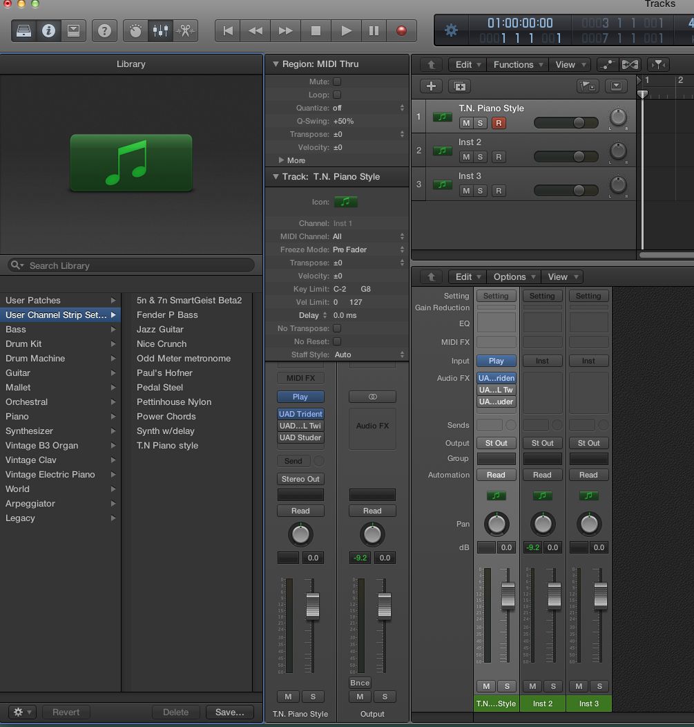 applying effects to one part of a track logic pro 8