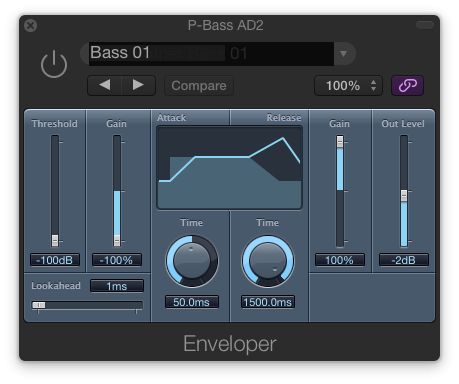 Fig 4B turning a pick-bass part into a fingered bass (4B)