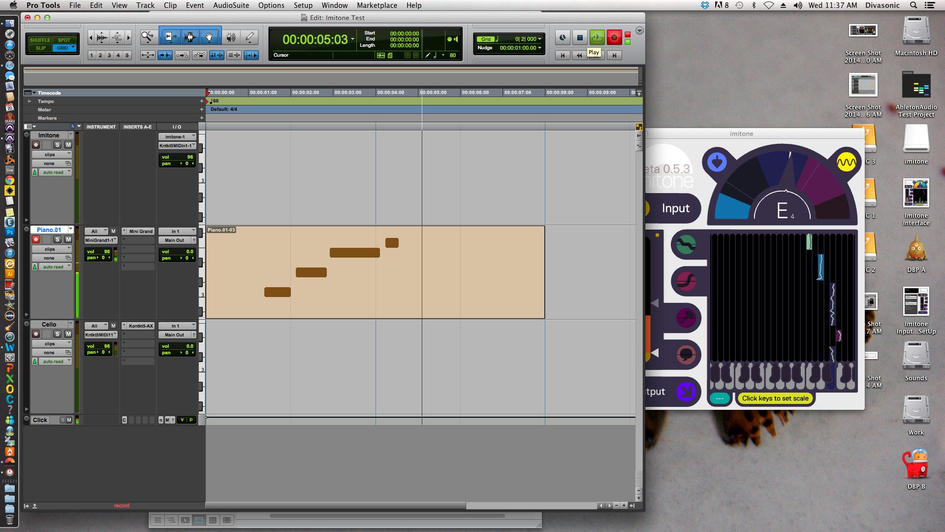 Recording MIDI in Pro Tools with imitone.