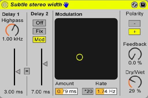 The most subtle modulation effect is Chorus and helps to slightly soften the frequency content of a sound at the same time.