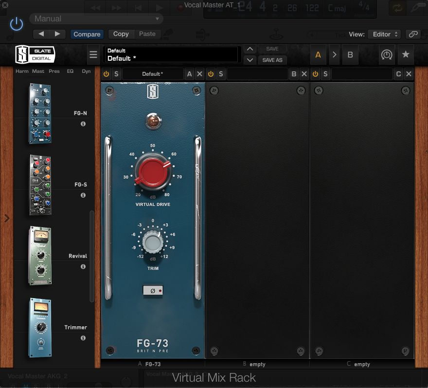 no esr file slate virtual mix rack