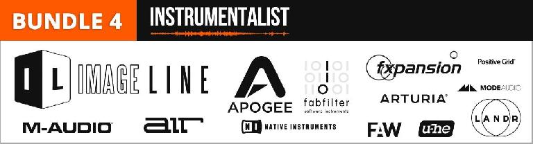 Bundle 4 - Instrumentalist - Image Line, Apogee, FabFilter, expansion, ModeAudio, M-Audio, air Instruments, Native Instruments, u-he