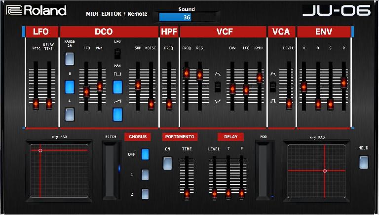 Roland Boutique JU-06 MIDI Editor